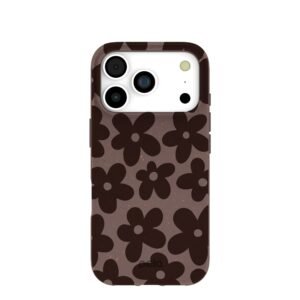 Chocolate Brown Earthy Blooms iPhone 18 Pro Case